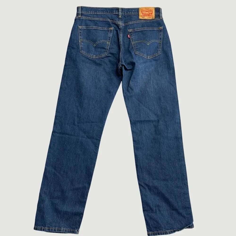 NWOT Levis 505 Straight Leg Men's Jeans W34 L32 Blue Denim